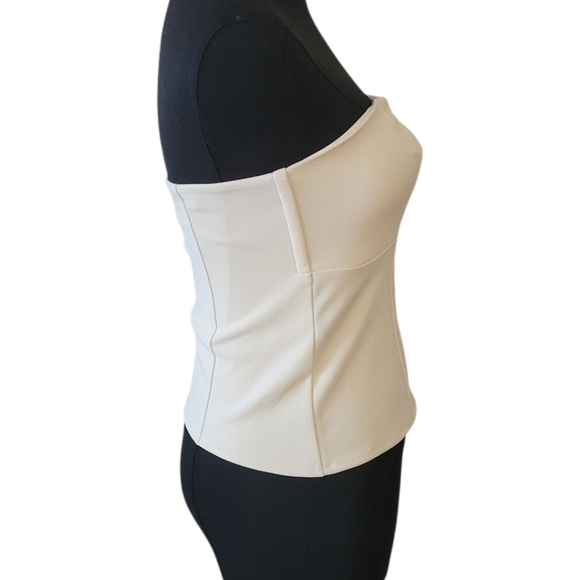 Abercrombie & Fitch Cream Corset Strapless Top Size XS - Picture 2 of 4